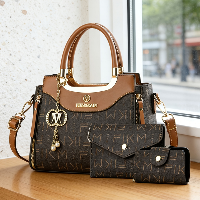 Luxury Zipper Bags - Conjunto de 3 peças de bolsas
