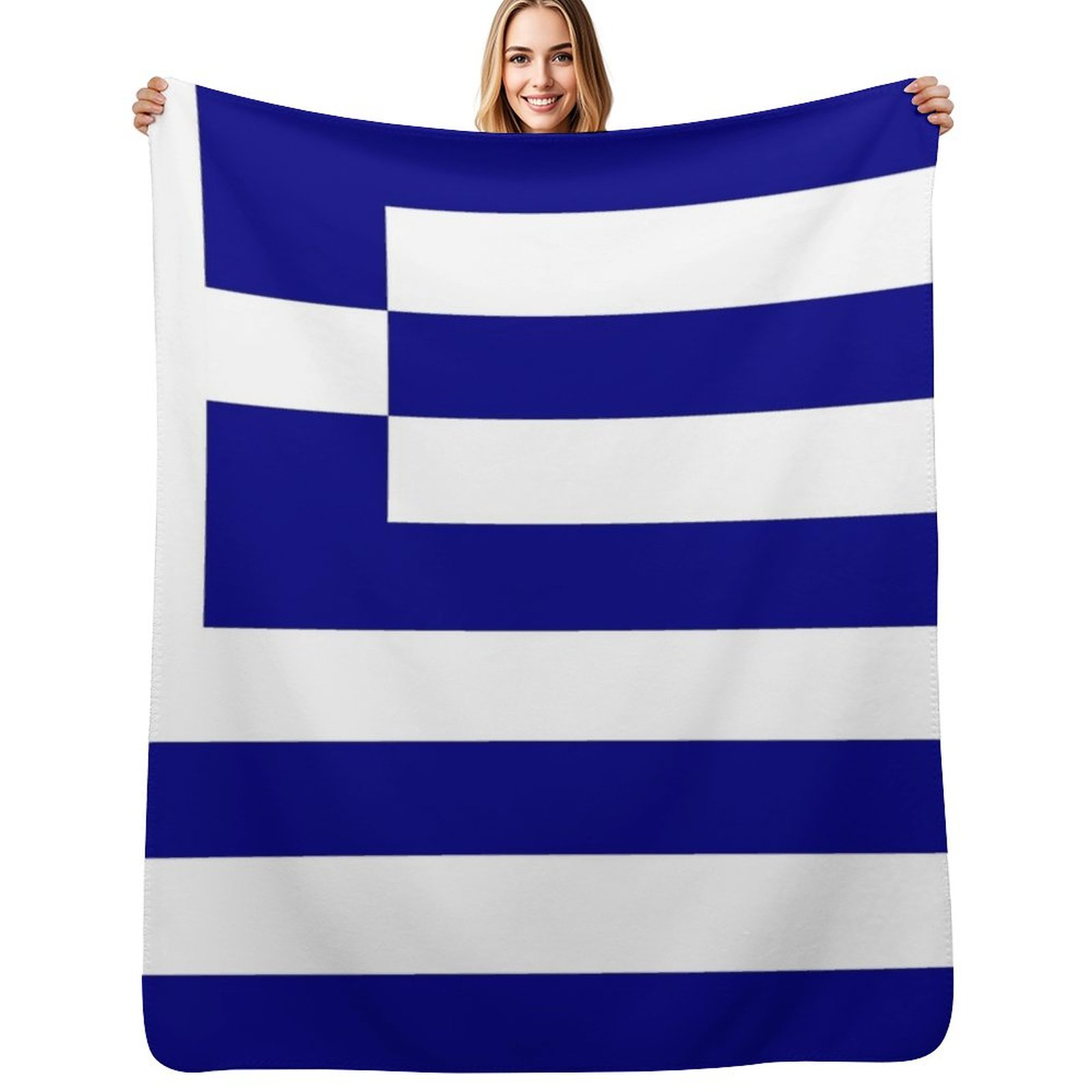 Luxury Bags Greece - Cobertor com bandeira da Grécia, saco