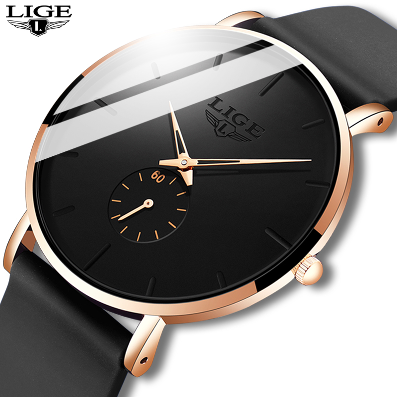 Luxury Bags Brands List - LIGE-Relógio de quartzo ultra fino impermeável
