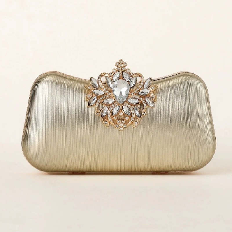 Bolsa Clutch de Veludo Verde E - Luxury Bags Gold avaliação e preço