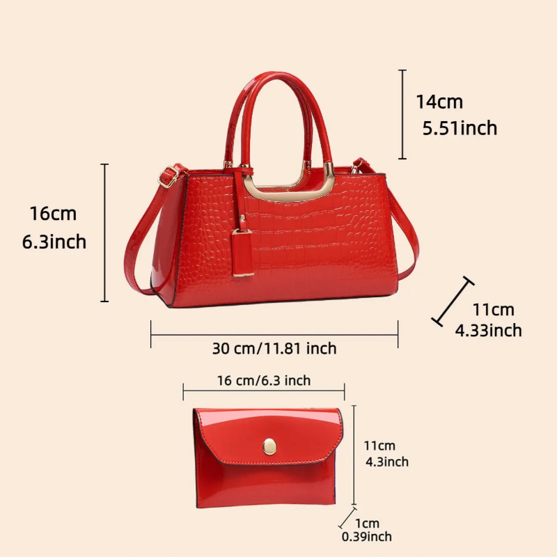 Conjunto de Bolsas Femininas,  - Luxury Zipper Bags avaliação e preço