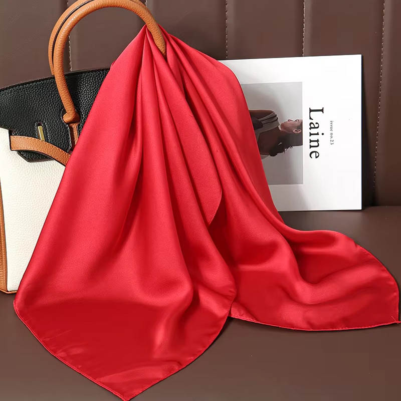 Luxo cor sólida lenço quadrado - Luxury Bags Office avaliação e preço