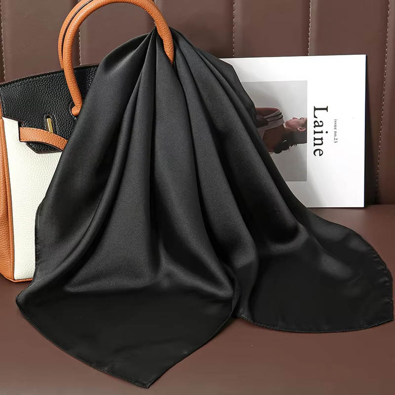 Luxo cor sólida lenço quadrado - Luxury Bags Office avaliação e preço