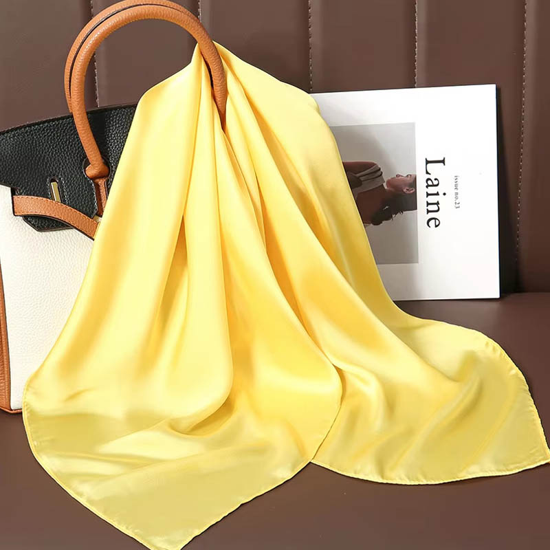Luxo cor sólida lenço quadrado - Luxury Bags Office avaliação e preço