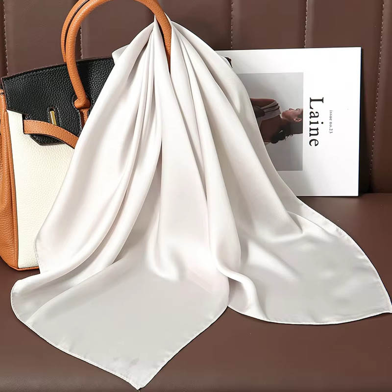 Luxo cor sólida lenço quadrado - Luxury Bags Office avaliação e preço