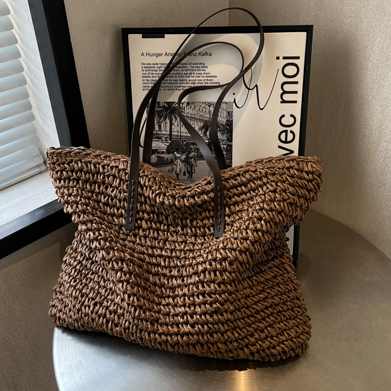 Palha tecido tote sacos casual - Luxury Bags For Summer avaliação e preço
