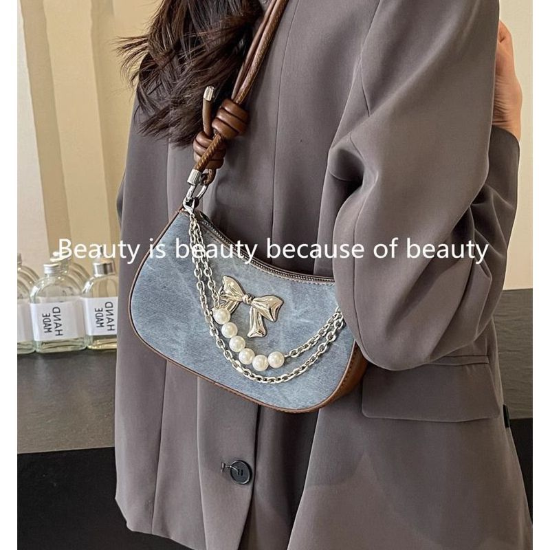 Bolsa de Ombro Leve com Laço d - Luxury Bags To Sell avaliação e preço