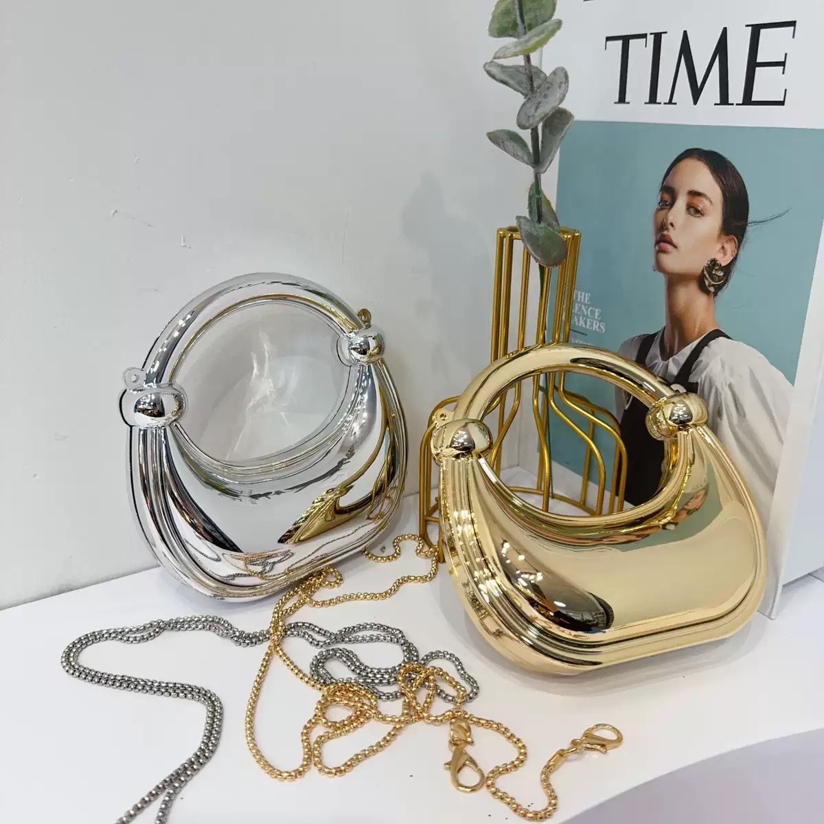 Mini bolsa de noite dourada, b - Luxury Bags Quality avaliação e preço