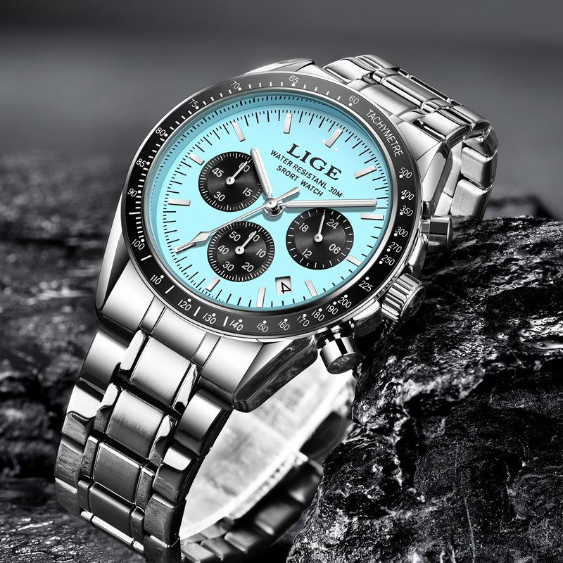 Relógio Masculino de Luxo LIGE - Luxury Bags Brands List avaliação e preço
